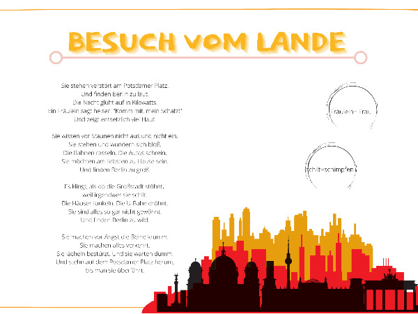 Besuch Vom Lande Erich Kästner Besuch vom Lande_Großstadtlyrik