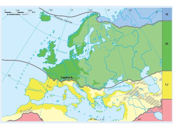 Klima- und Vegetationszonen Europas